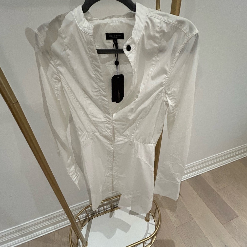Rag & Bone white shirt dress